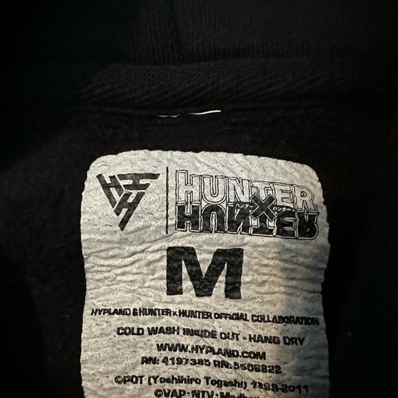Hypland Hunter X Hunter Feitan Portor Mens Medium Hoodie Sweatshirt Anime Black - Picture 3 of 5